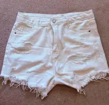 Shein White Jean Shorts