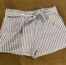 Striped Paperbag Shorts