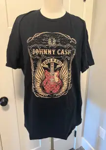 Johnny‎ Cash Rock and Roll Graphic T Shirt Black Gildan Softstyle 2XL 2XG