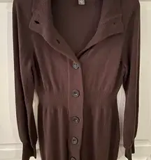 Kenneth Cole Reaction Sweater Dress‎ Size S brown Long Sleeve Wool Blend Preppy