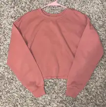 Aerie Pink Sweatshirt Crop Top