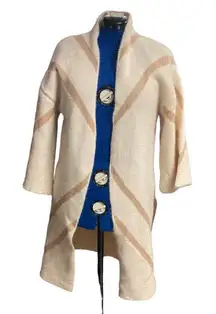 STEVE MADDEN Women’s Long Cardigan Sweater Shrug Size OSFM‎ Cream & Tan