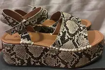 Snakeskin Platform Sandals