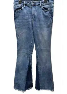 Vervet Altar’d State Jeans Size 31 High Rise Raw Hem Stretch Denim Flare Boho