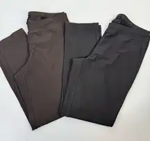 Eileen Fisher Washable Stretch Crepe Slim Ankle Pants Bundle Sz S Brown Gray