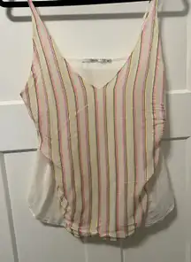 J Brand Neon Stripe Tank Top Size Large‎