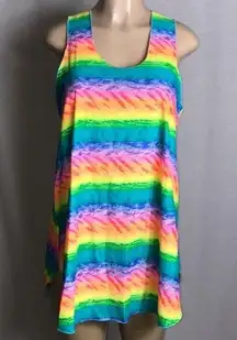 Zuliana One Size Sleeveless Spandex Multi Color Cover Up Dress. Made In USA New