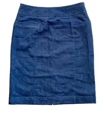 Kenneth Cole Reaction denim pencil skirt dark wash size 0 EUC