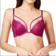 Maidenform Eyelash Lace Push-up Strappy Bra Raspberry Magenta 34B