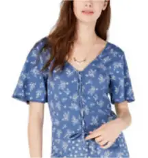 American Rag Tie Floral Crop Top | Women’s Summer Boho Blouse