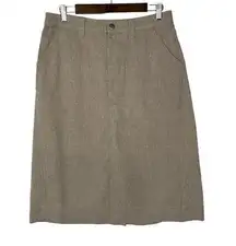 Patagonia Light Beige Brown A-Line Knee Length Skirt 8