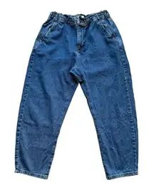 ZARA Womens High Waisted Cropped Jeans Blue Cotton Pockets Boho SZ 10 #1824