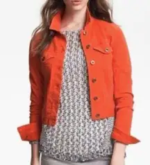 Pilcro and the Letterpress Orange Jean Jacket Small