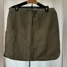 Olive Green Drawstring Mini Skirt Size 6