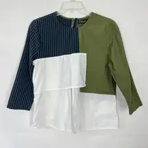 Blush Top Womens Large Y2K Patchwork Cotton Boho Relaxed Breathable Cottagecore