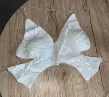 White Sequin Butterfly Top