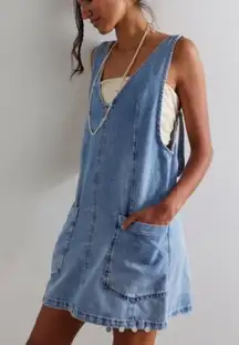 We the free high roller skirtrtall denim dress size Large