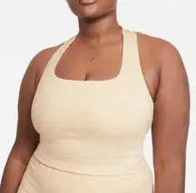 Nike Gingham Yellow Cross Back Cropped Tank Top