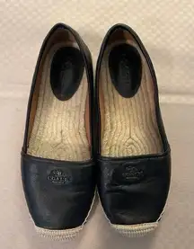 Coach  Rhodelle black lambskin leather espadrille flats in Size 8. Excellent uc