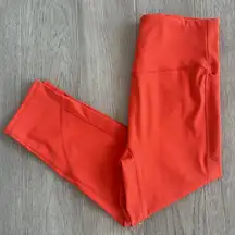 Baleaf Orange Cropped Leggings Small