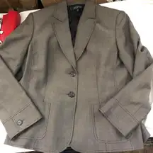 Office siren core fitted blazer grey long sleeve #corporate girlie #grunge #work #goth preppy #minimalist Size 14/L-Measurement in pics Great condition