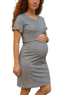 Motherhood Maternity Womens Dress Sz Medium Two Piece Nursing Parisian Modern