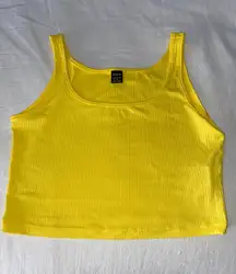 SheIn Yellow Cropped Top