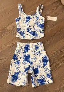 NWT loveshackfancy athletics indigrina tank and shorts