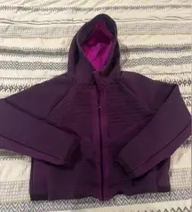 Nike City Athletic purple zip crop sweater medium‎