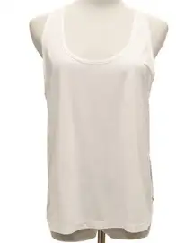 Johnny Was Calme White Effect Racerback Tank Top Size Large