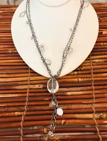 Silpada Silver Necklace 925 Sterling With Crystal Accents 