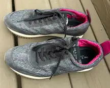 Rag & Bone Retro Runner Nord Ann Grey Denim Womens Size 9 39 Sneakers Shoes