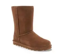 Cognac Brown Elle Short Boot Boots Suede Sherpa Ugg Sherpa Warm Winter
