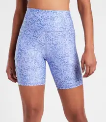 Athleta Elation Print Shorts 7” periwinkle biker shorts high rise size XXS