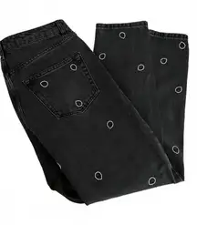 FALL CLEARANCE NWOT Asos Alien Rhinestone Embellished Mom Jeans - Sz 30