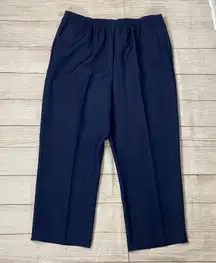 Alfred Dunner Petite women 18P pull on classic navy blue slacks brand new