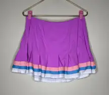 Lilly Pulitzer Luxletic‎ Loren UPF 50+ Pink Stripe Athletic Skirt Skort Large L