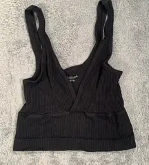 Out from under Urban Outfitters black Ribbed cropped tank Top XS/S