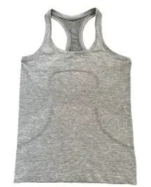 LuluLemon Swiftly Tech Silver Sparkle Tank Size 8 Sweat Life Crush The Distance