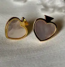 Kate spade white and gold stud earrings 