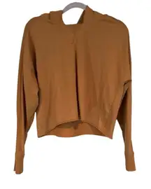 Aerie‎ Offline Cropped Hoodie Golden Yellow Women's