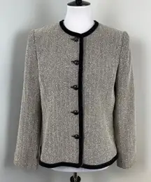 Koret Herringbone Button Down Blazer Jacket Size 8