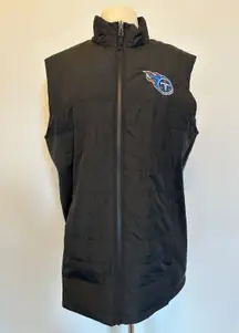 Port Authority Black Puffer Vest Tennessee Titans Size Large