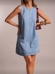 Rhinestone Denim Dress
