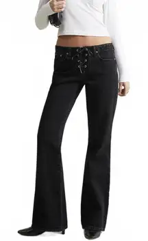 Pacsun Jade Low Rise Bootcut Jeans Lace-Up Black NWT Size 31