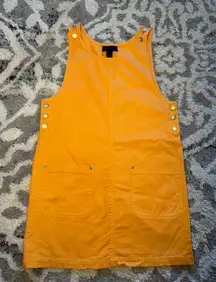 Boho Cottagecore Orange Yellow Overall Dress 🔹