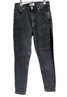 AGOLDE Jeans Women's Size 27 Hight Rise Faded Wash Slim Button Fly Nico Designer