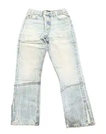 ASOS Design 90s Straight Jean in Light Blue with Split, Size 28X30​​​