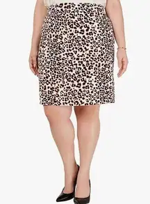 New bar III Womens Animal Print Knee-Length Pencil Skirt sz 1X