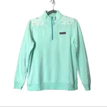 Vineyard Vines Embroidered Whale Classic Shep Pullover 1/4 Zip Shirt Size Small